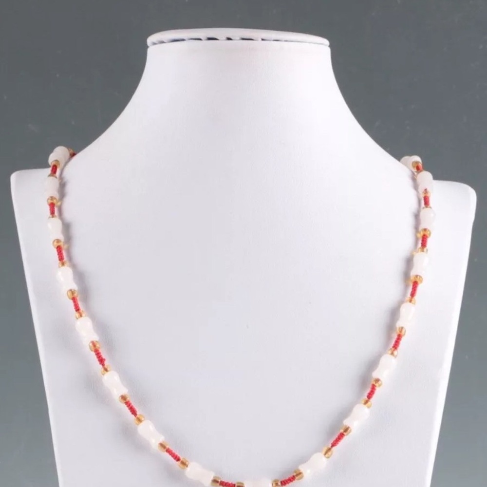 Women’s Authentic Jade Noodle Necklace about 29 “